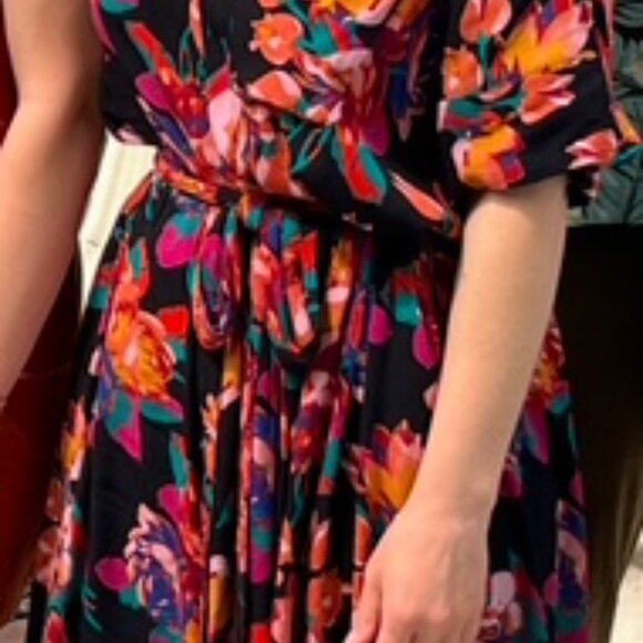 Anthropologie Maeve Floral Buttondown Shirt-Dress - Size Large - Picture 3 of 8